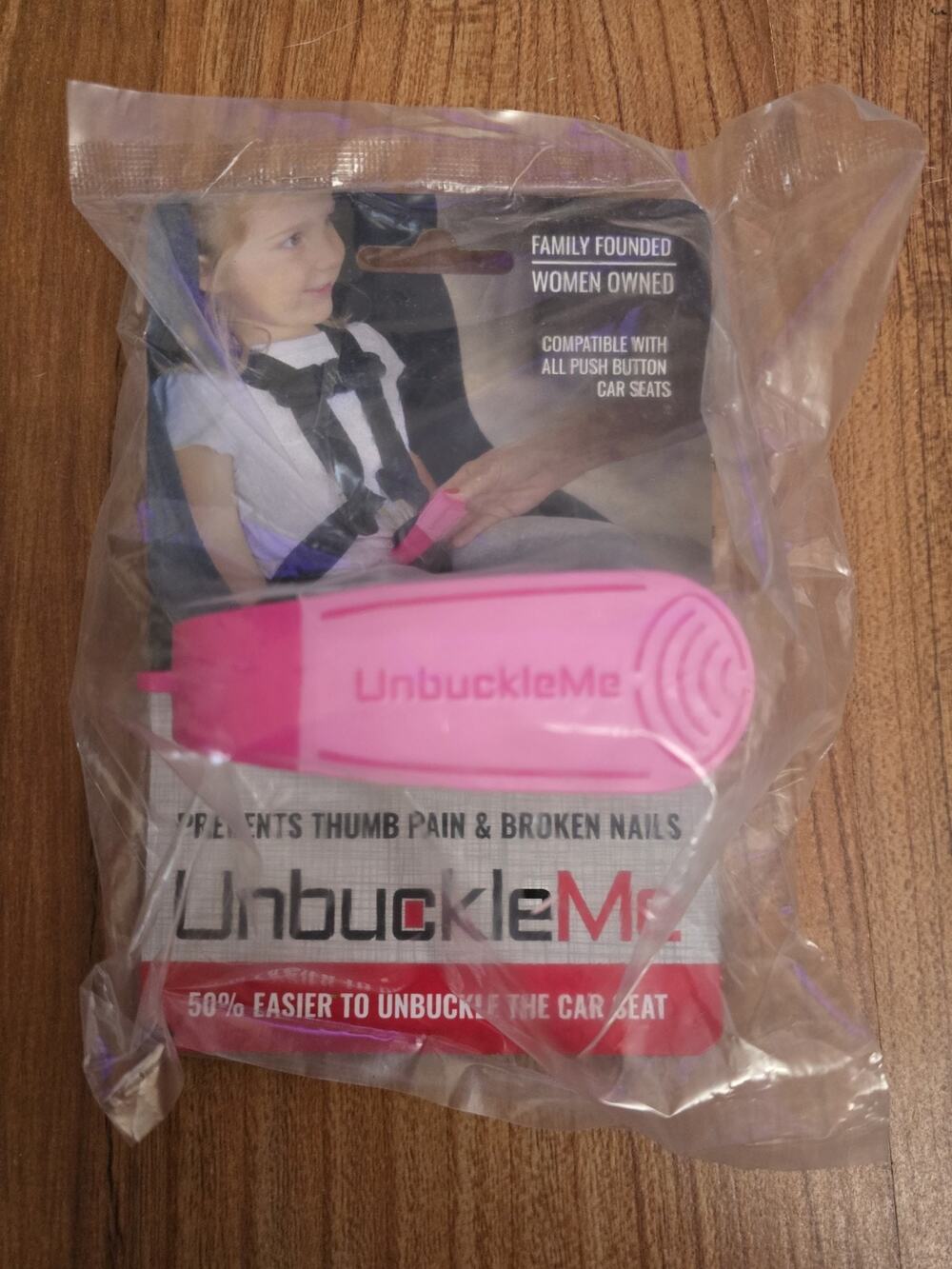 UNBUCKLE ME Car Seat Buckle Release Easy Open Aid Arthritis Long Nails Pink s3